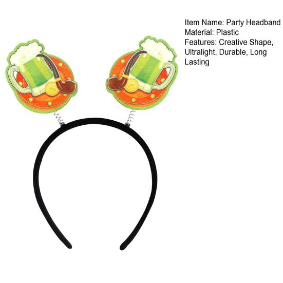 улица. Повязка на голову с трилистником на день Святого Патрика — фото 7