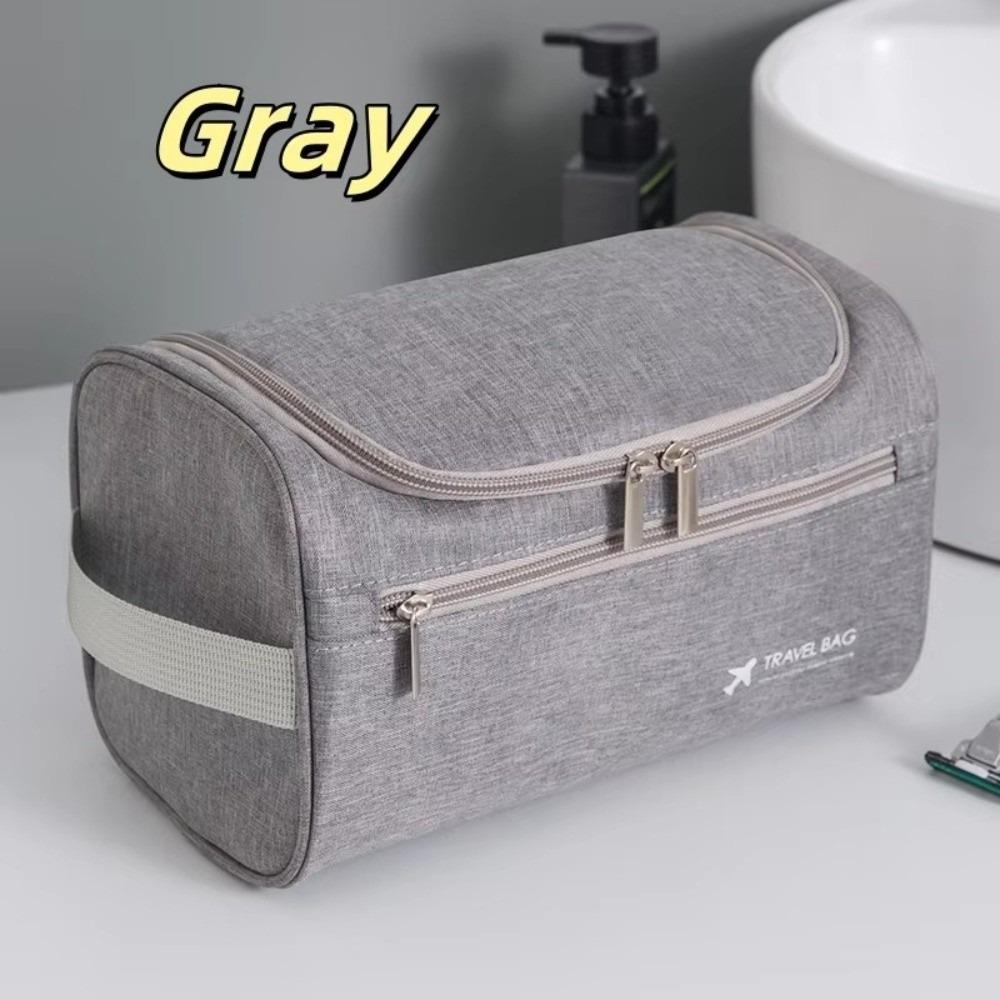 

New Large Capacity Travel Toiletry Bag Folding Hook Multifunctional Cosmetic Bag Wash Bags Portable Storage Bag сірий
