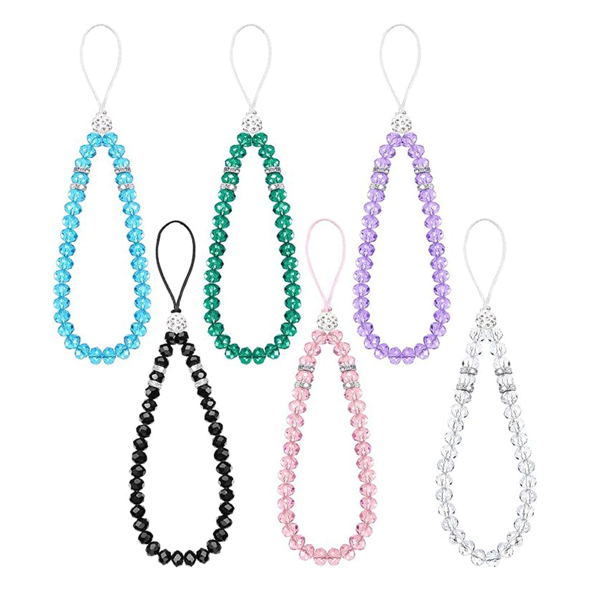 Phone Charm Crystal Chain Pearl Phone Charms Strap Handmade Aesthetic Bag Keychain Camera Charms for Women Standard