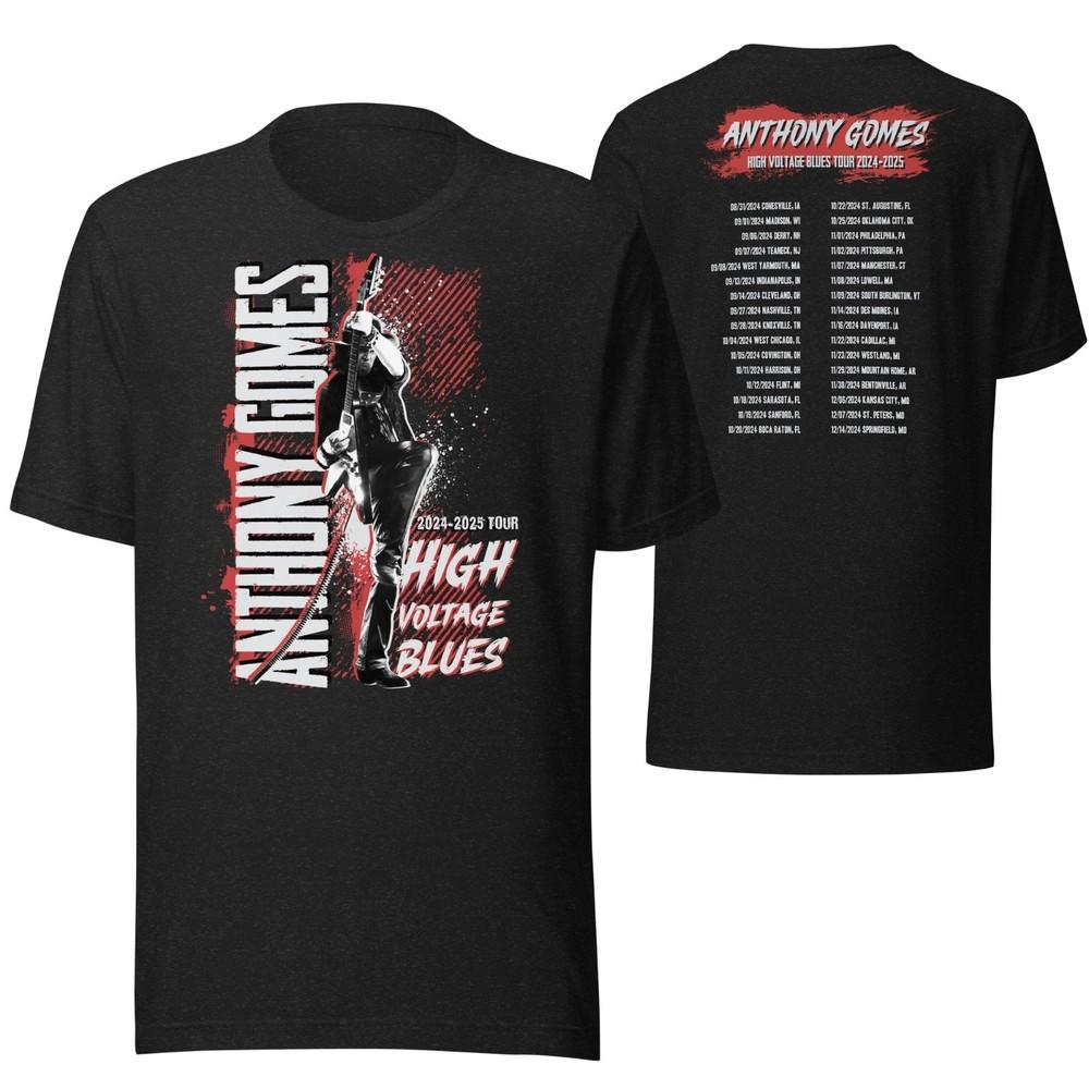 2 Sides Anthony Gomes 2024-2025 Black Cotton T-Shirt FUll size S-5XL NS51 Unisex T-Shirt L