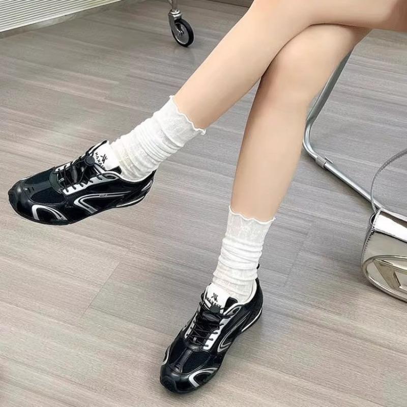 Outdoor niche racing shoes inner height increase women's new mesh breathable jogging casual sports shoes