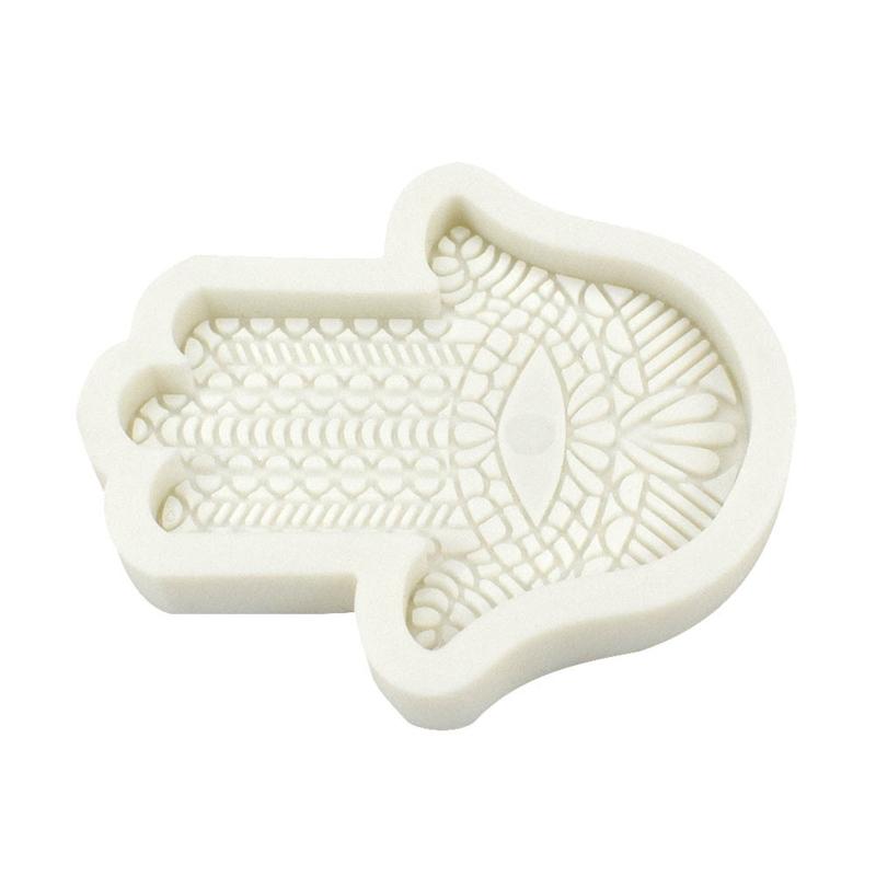 3D Fatima Hand Shaped Fondant Chocolate Mould Cake Topper Decorating Tools Epoxy Resin Silicone Mold Easy To Clean