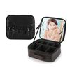 LEAFEEL Makeup Box with Large Capacity Cosmetic Storage Case for Skincare Adjustable Dividers for Makeup Brushes and Professional Makeup Pouch Caramel