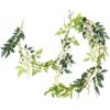 2Pcs 6.6Ft Artificial Flowers Vines Silk Wisteria Artificial Garlands Fake Hanging Green Leaf Flower Ivy Vines for Home Garden Wedding Arch Decor,