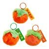 Keychain Soft Fluffy Decompression Pendant Thickened Fabric Persimmon Charm Plush Toy Backpack Keys Bags Car Decoration