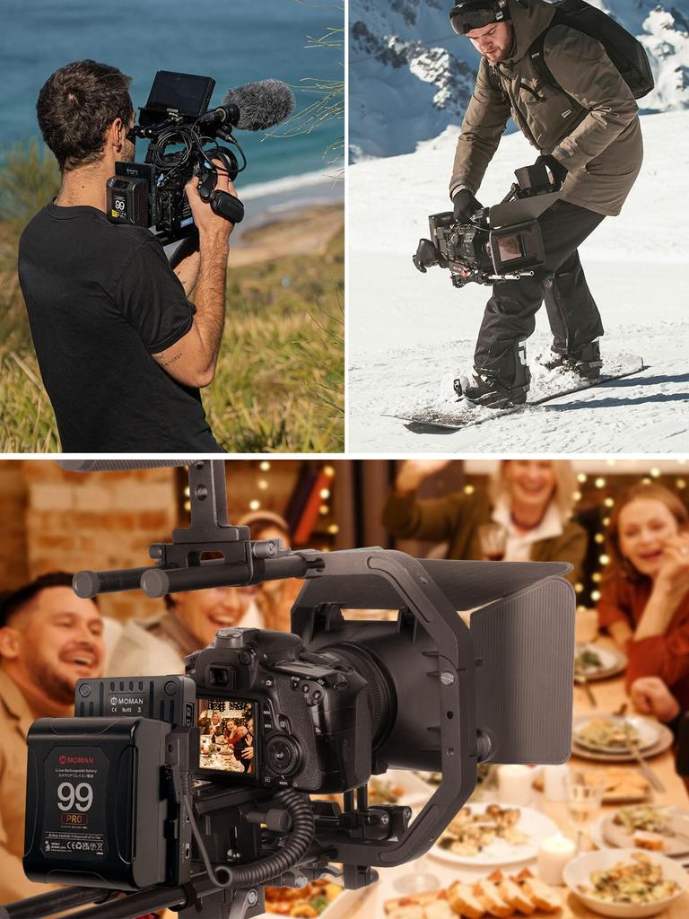 Пластина Moman VBP2 з подвійним виходом DC на 15-мм стрижні, включає 4 DC-кабелі, для цифрових дзеркальних камер BMPCC, відеокамер, затискач V-Mount, вихід D-Tap 14.8V,