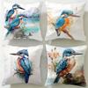 Classic Animal Theme Kingfisher Cushion Cover Soft & Easy-Wash Pillow Case – Versatile for Couch, Bed, Travel and Office