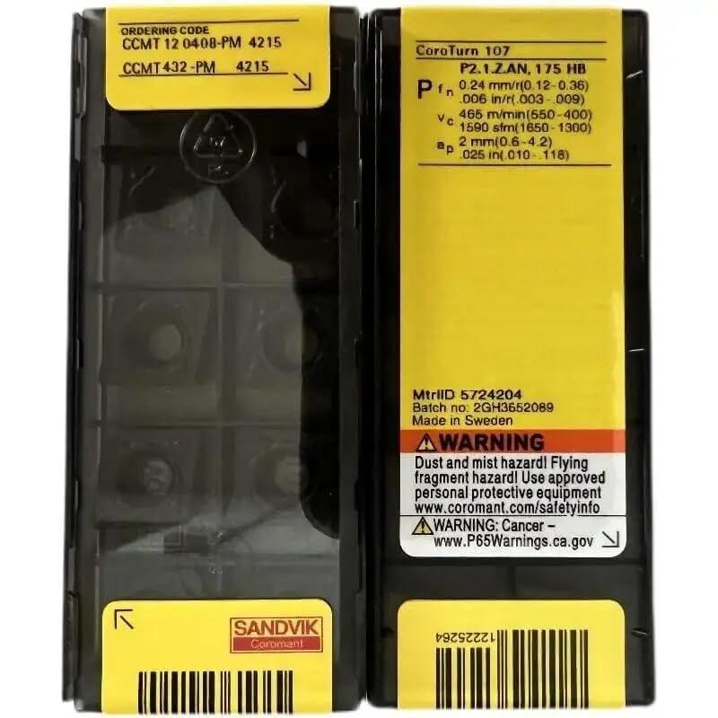 Original Sandvik / CCMT120408-PM 4215  / CNC Lathe Carbide Blade 10 PCS