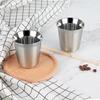 80ml Capacity Coffee Cup Set 304 Stainless Steel Double Wall Cup Insulated Coffee Cup  Cafe Setting