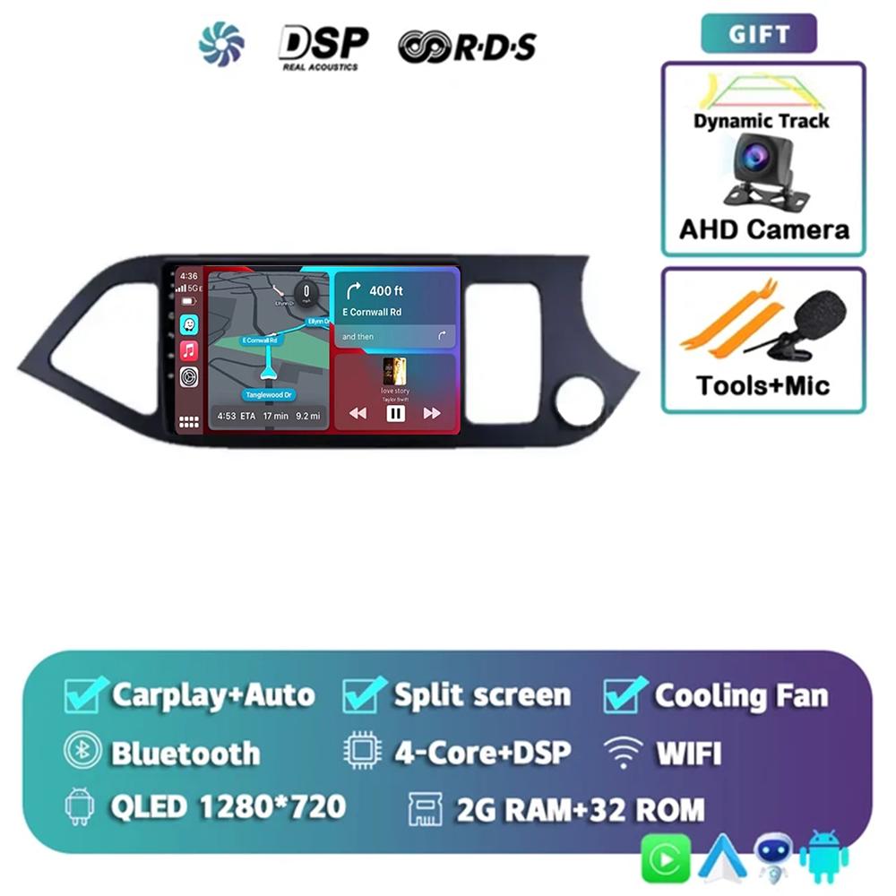 

Android 14 Carplay Автомагнитола для KIA PICANTO Morning 2011 2012 2013 2014 2015 2016 RHDMultimedia GPS Player Stereo WIFI+4G