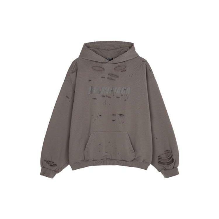 Balenciaga Caps Destroyed Oversize Fit Hoodie 659403TKVB67185