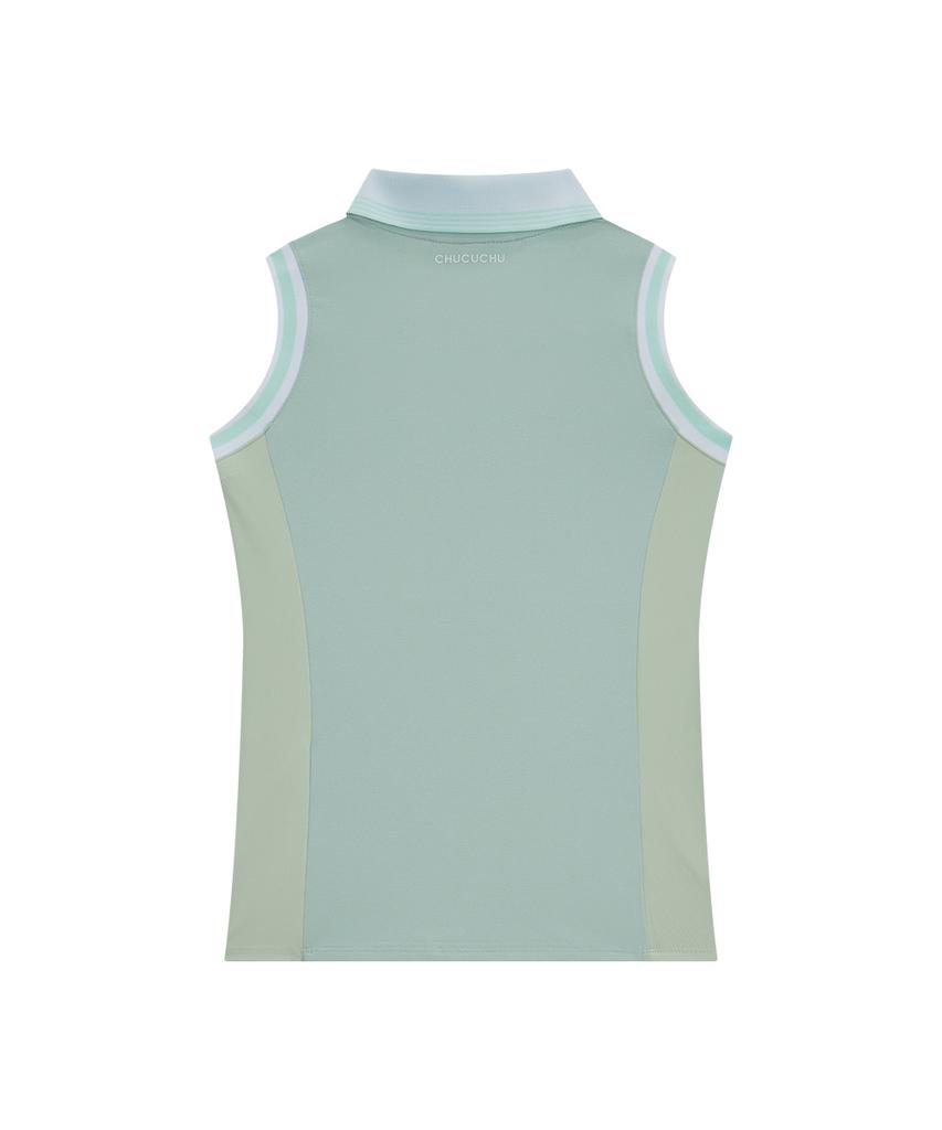 CHUCUCHU Cooling Collar Sleeveless Top (Light Green) Cbfss-Ts010W