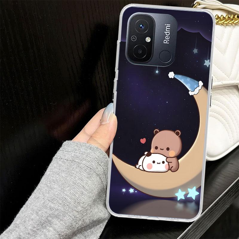 Cute Peach Goma Cat Case for Xiaomi Redmi 14C 13C 13 12C 12 10C 10 10A Phone Cover 9C 9 9A 9T 8 8A 7 7A 6 6A K70 K40 K20 Pro