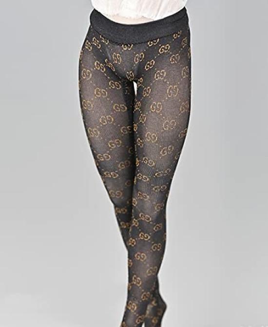 

[TOYBARJAPAN] 16 Scale Figure Accessory Compatible with TBLeague Figures, Female Black, Sexy, Gold Flower Pantyhose (Body, Head, Clothes, Shoes,