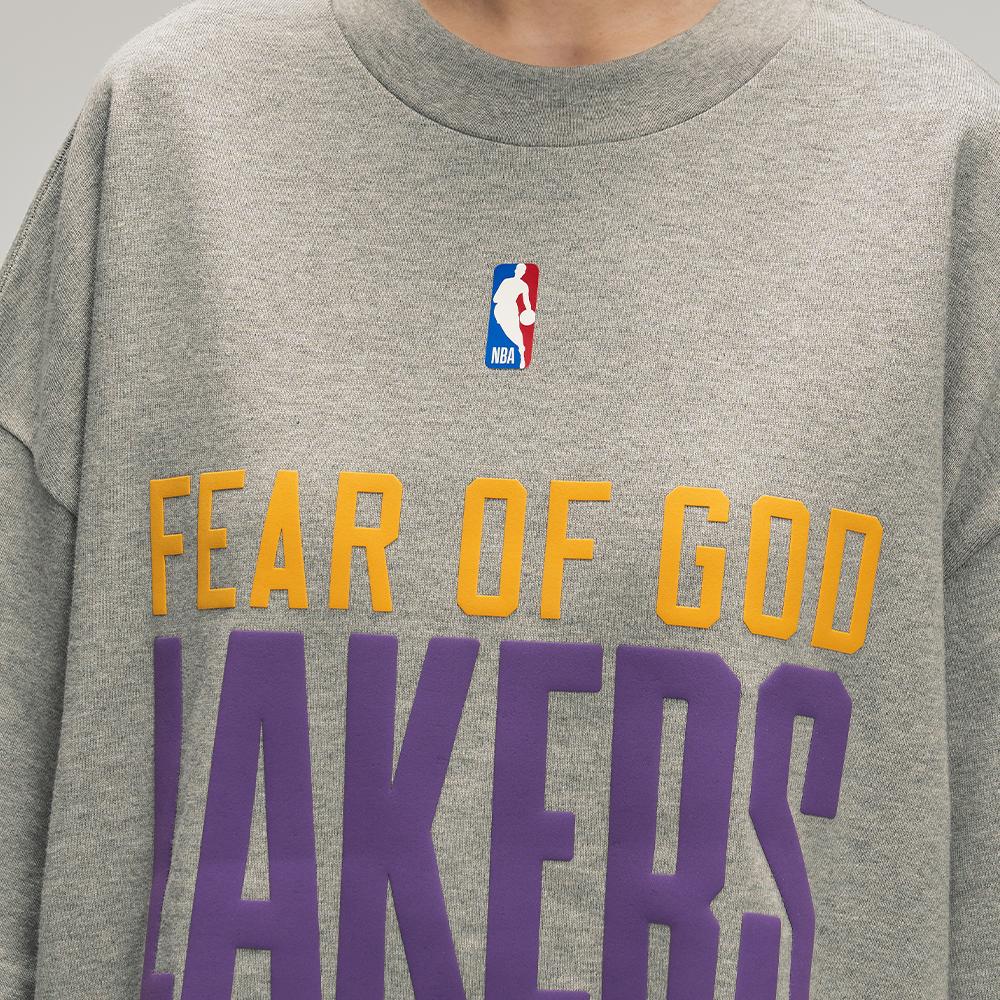 Fear of God Essentials x NBA Lakers 90s Tee Concrete Heather Men Tops Grey 125NB252005F