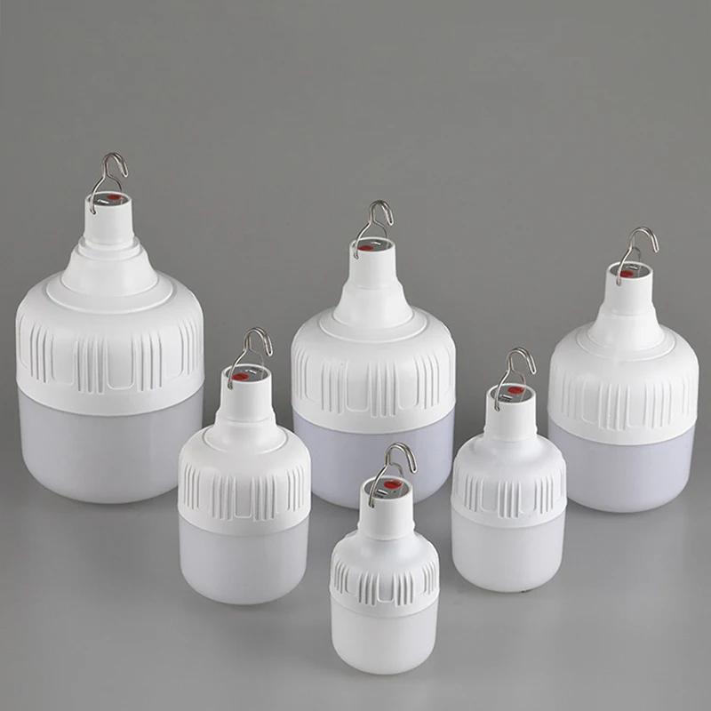 Portable Rechargeable LED Camping Light With Hook Outdoor Dimmable Tent Lantern Emergency Night Lamp For Hiking Travel Adventure