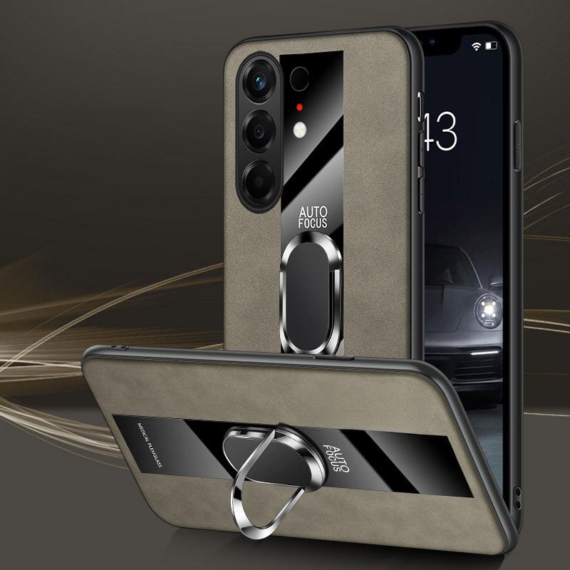For Tecno Camon 50 Ultra Case Business Magnetic Ring Holder Shockproof sheepskin Leather Soft Silicone Fashion for Tecno Camon50 Ultra Back Cover