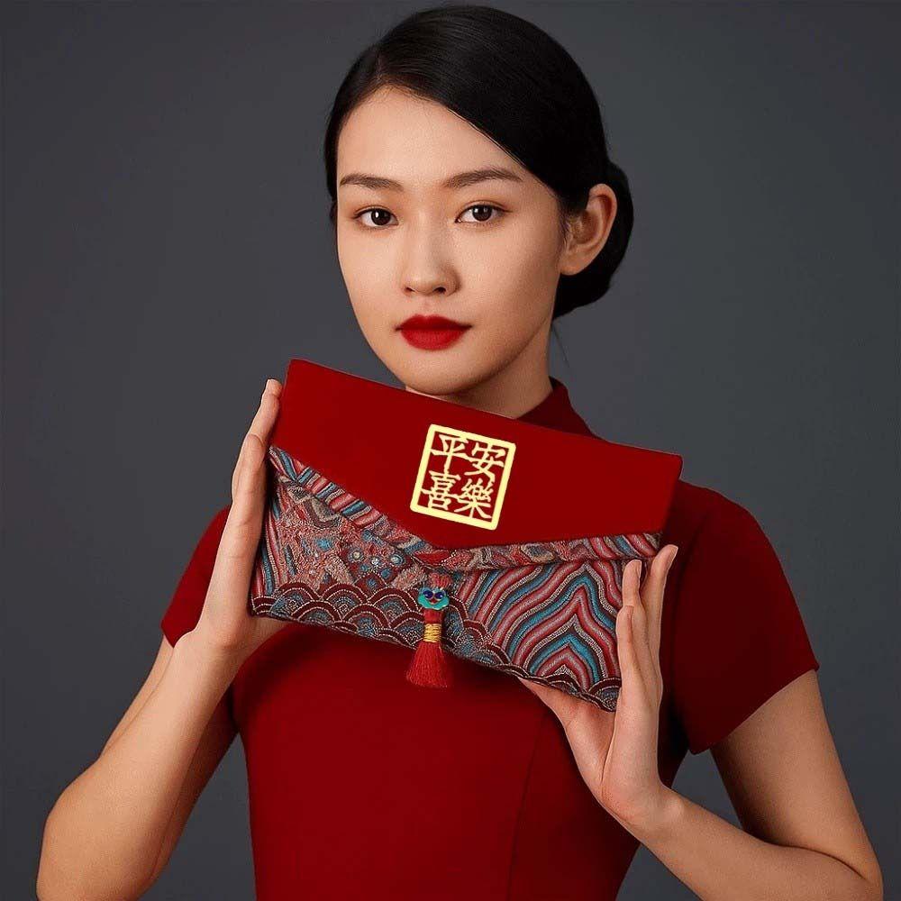 Magnetic Snap Spring Festival Red Envelope Traditional Lucky Money Packet  Celebration Party