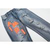 M38 Amiri Herren- und Damen-Jeans im amerikanischen Stil mit Stoffflicken, Löchern, Stickereien, lässige und modische High-Street-Hosen