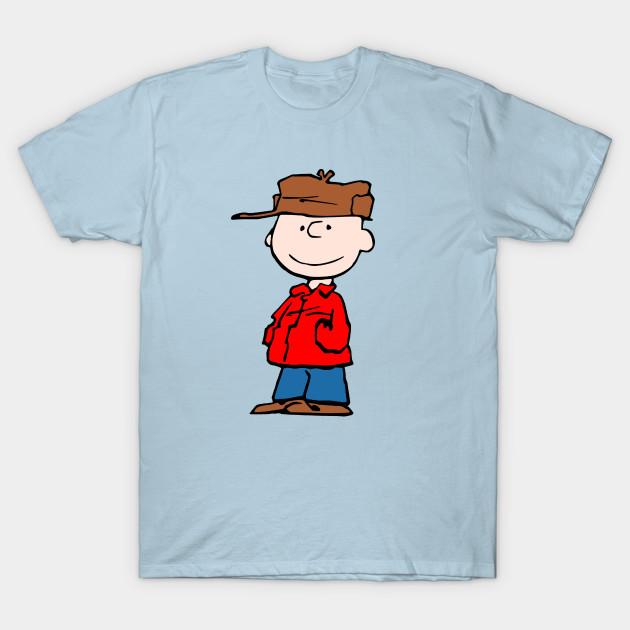 

Men Black Print T-shirt Charlie Brown Cool Wear No-Cut Transfer Paper Print Cotton Tshirt XL світло-синій колір