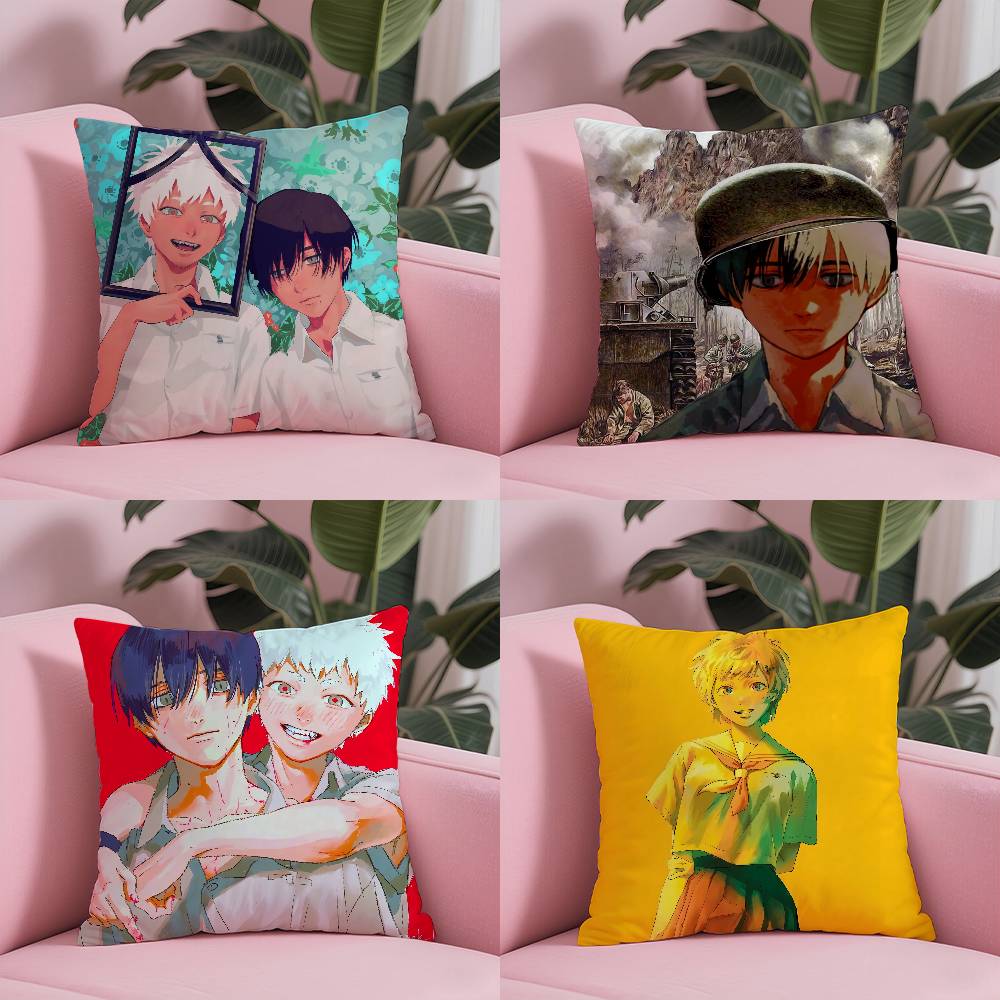 The Summer Hikaru Died Anime Pillow Case Anti-Dustmite Pillowcase Invisible Zipper Silky Short Plush Sofa Cushion Cover