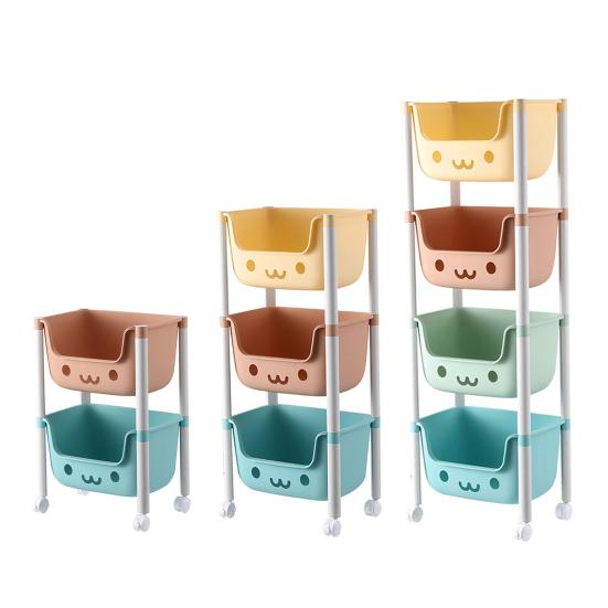 37319 Tier Rollwagen mit Rädern Multifunktionaler Utility-Organizerwagen Küche Badezimmer Wohnzimmer