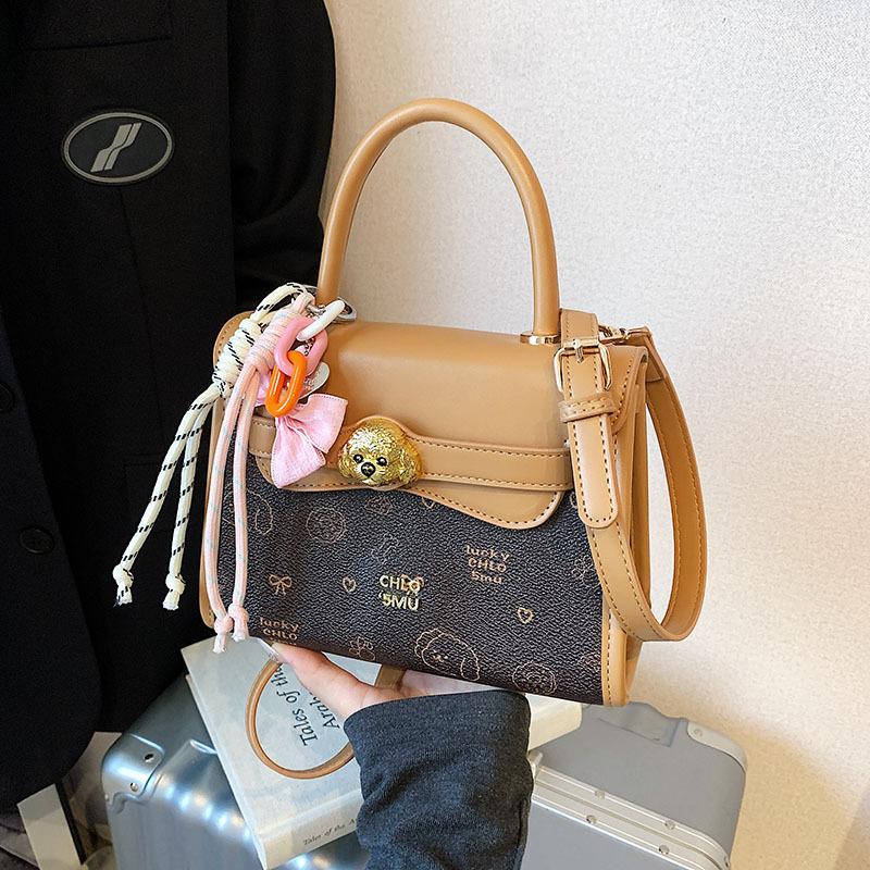 Niche Contrasting Color Bag Women's New Spring and Summer Versatile Messenger Bag Fashionable Portable Small Square Bag