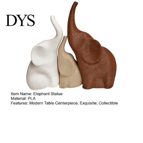 Modern Animal Statues for Living Room 3Pcs/Set Elephant Family Statues, Cute Parents Kid Ornament, Good Minimalist Home Accessories Luck Sculptures