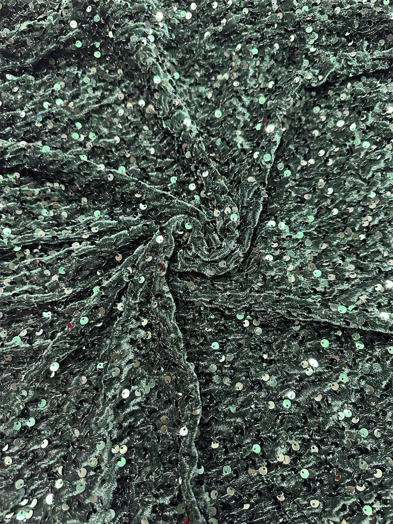 African Velvet Lace Fabric 5 Yards Nigerian Sequins Lace Fabric for Sewing Wedding Luxury Dress French Sequins Material Women