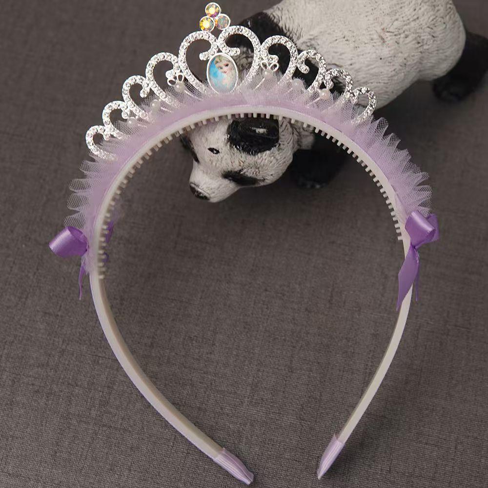 Crown Hair Accessories for Little Girls Sweet Fresh Sweet Mesh Bow Hair Clamp and Children's Hair Band Girl's Crown Headband