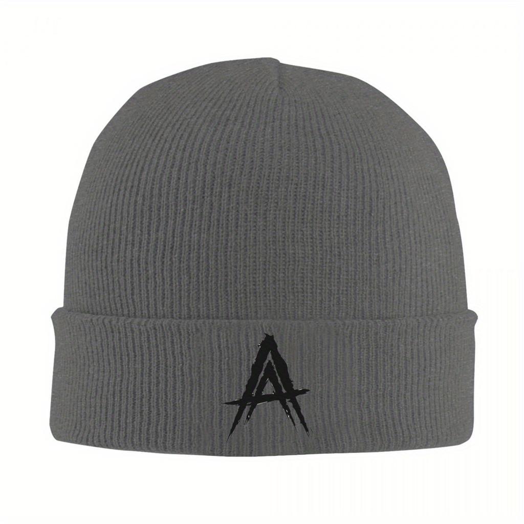Anuel AA Logo Knitted Caps for Women Unisex Skullies Beanies Winter Hats Acrylic Real Hasta La Muerte Crochet Cap