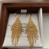 Gold Bead String Geometric Fringed Earrings Earrings Light Luxury Fashion Exquisite Niche Pendant Personality Unique Atmosphere Earrings