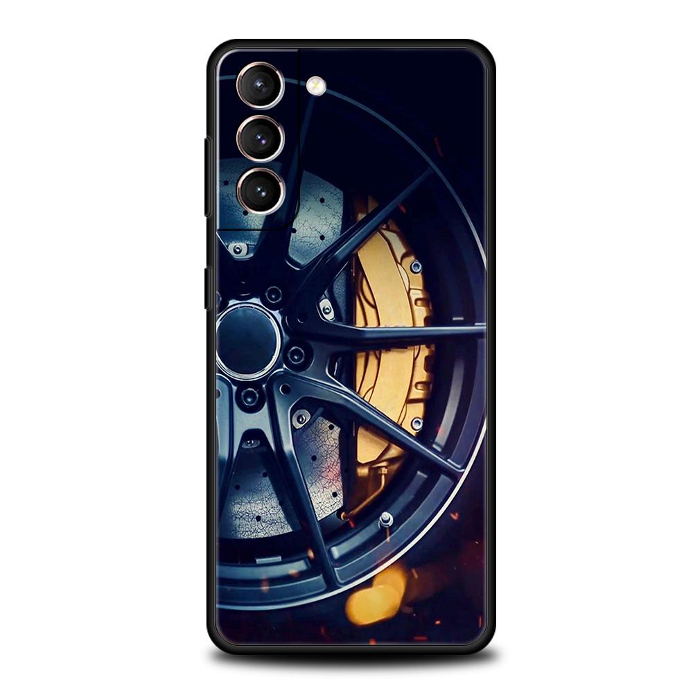 Sports Car Wheel Tire Speed Phone Case For Samsung Galaxy S24 S23 S22 S20 S21 FE Ultra S24 S23 S10 S10E S9 S8 Plus 5G Cover Bags
