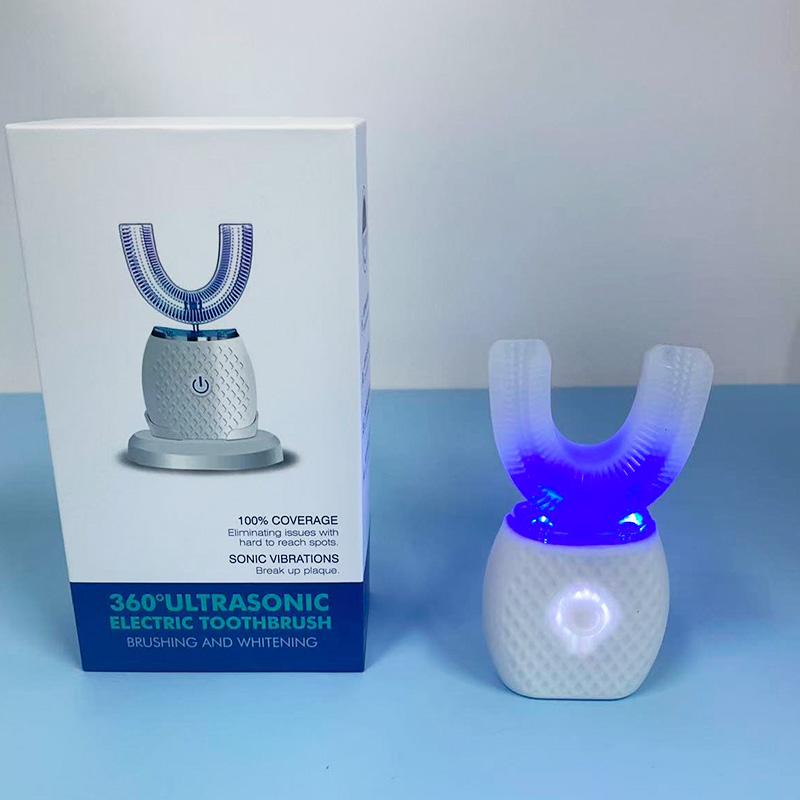 Rechargeable Sonic IPX7 Waterproof Toothbrush, Adult U-shaped Automatic Sonic Toothbrush, Cartoon Electric Toothbrush