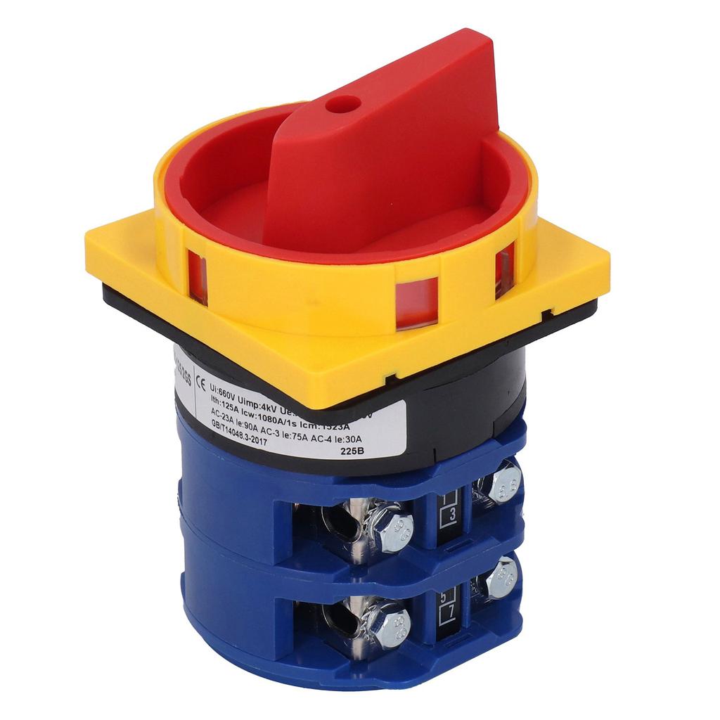Comutator universal cu comutare, selector cu 2 poziții, comutator rotativ cu came, lacăt, 125A AC 240V 440V