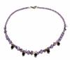 [Malline] Natural Stone Necklace, Lavender Amethyst  Delicate & Stylish  Approx. 42cm, Made In Japan, Handmade, Princess Size