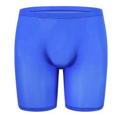 Ice Silk Men's Boxer Briefs - Solid Color Transparent Underwear