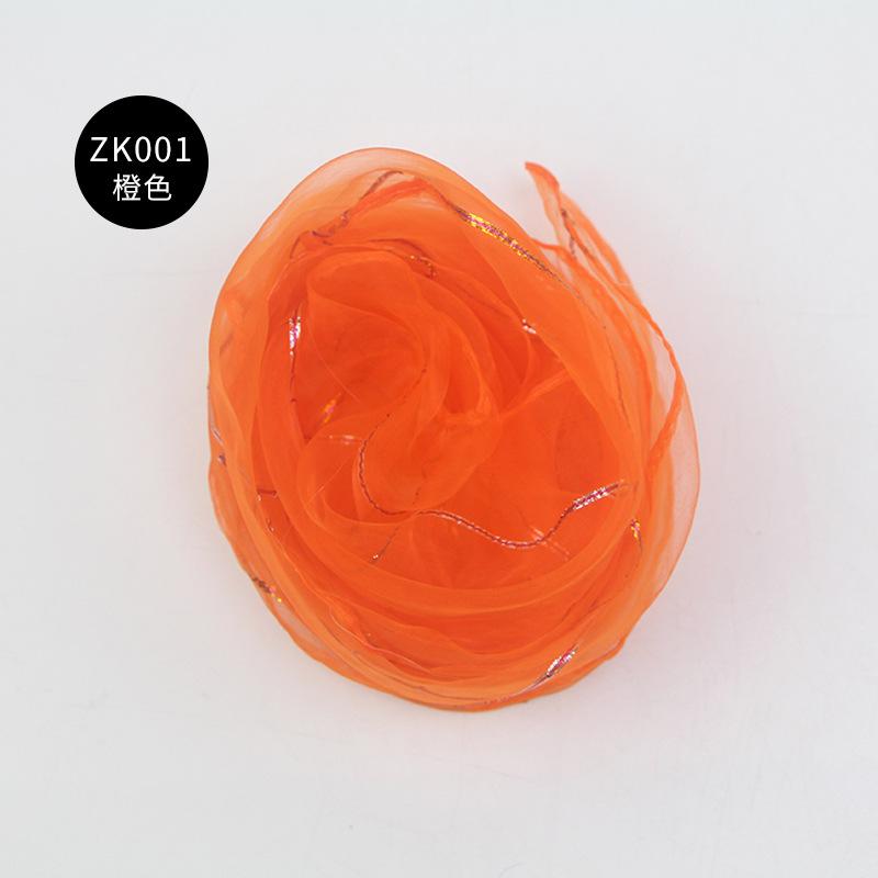 Shiny Thread Solid Color Chiffon Small Scarf Kindergarten Performance Dance New Style Small Square Scarf Candy Color Silk Scarf