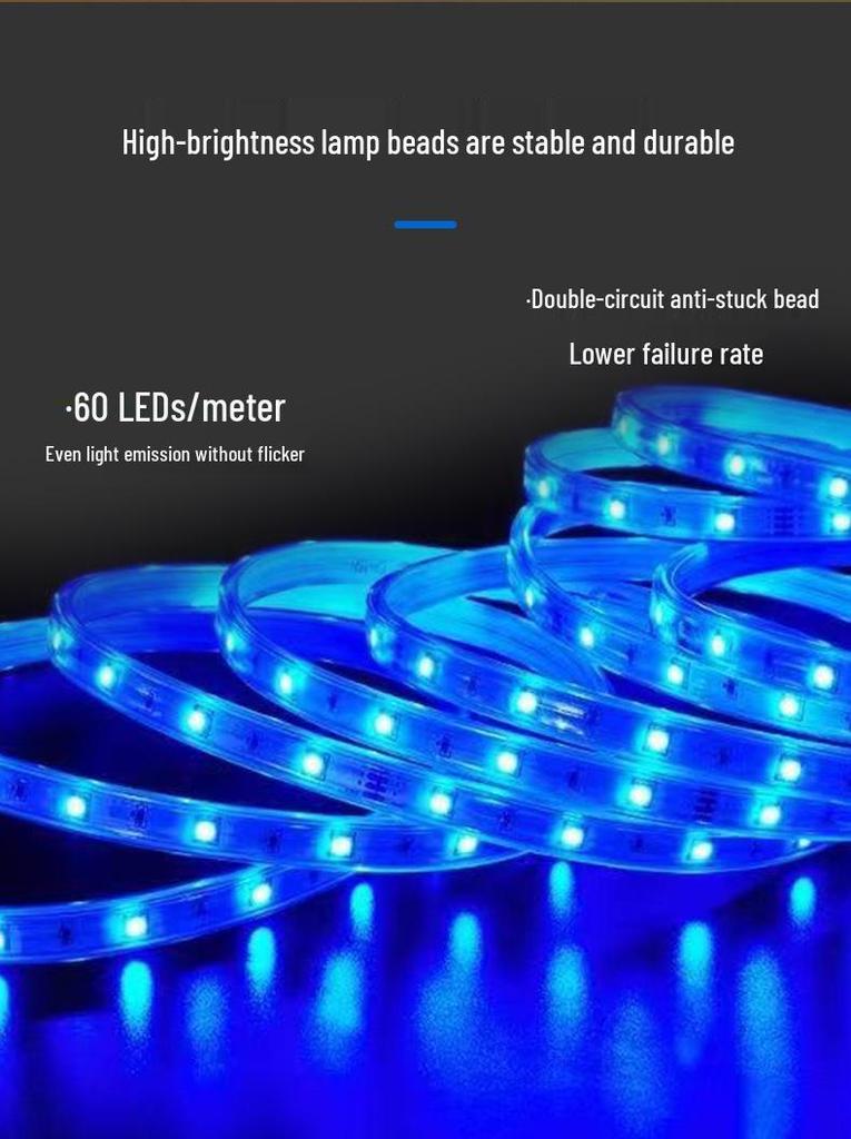 Waterproof Outdoor RGB LED Strip Lights with Remote Control