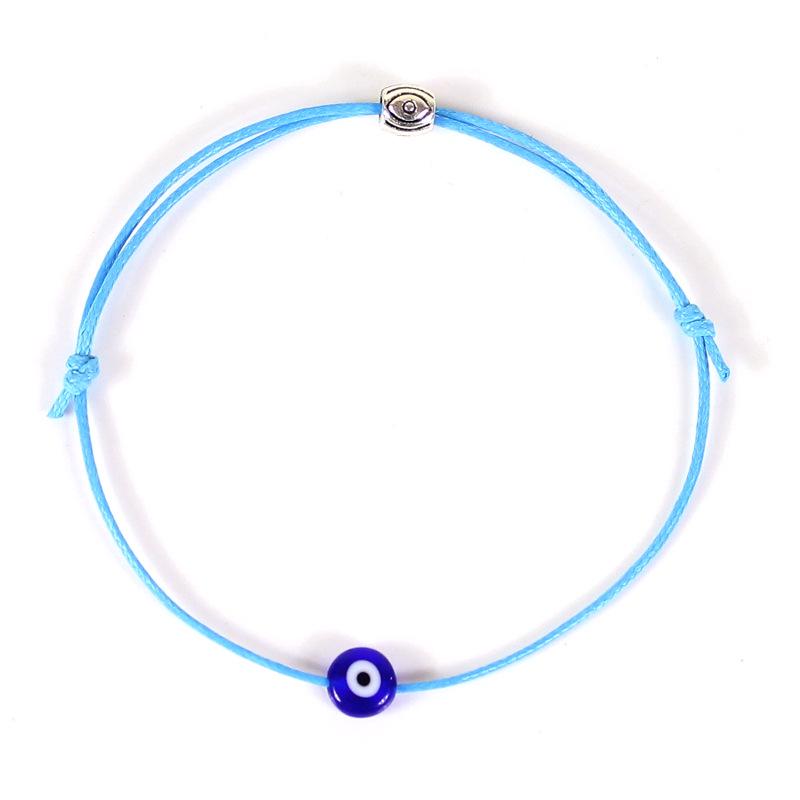 Red Evil Eye Woven Bracelet with Turkish Charm
