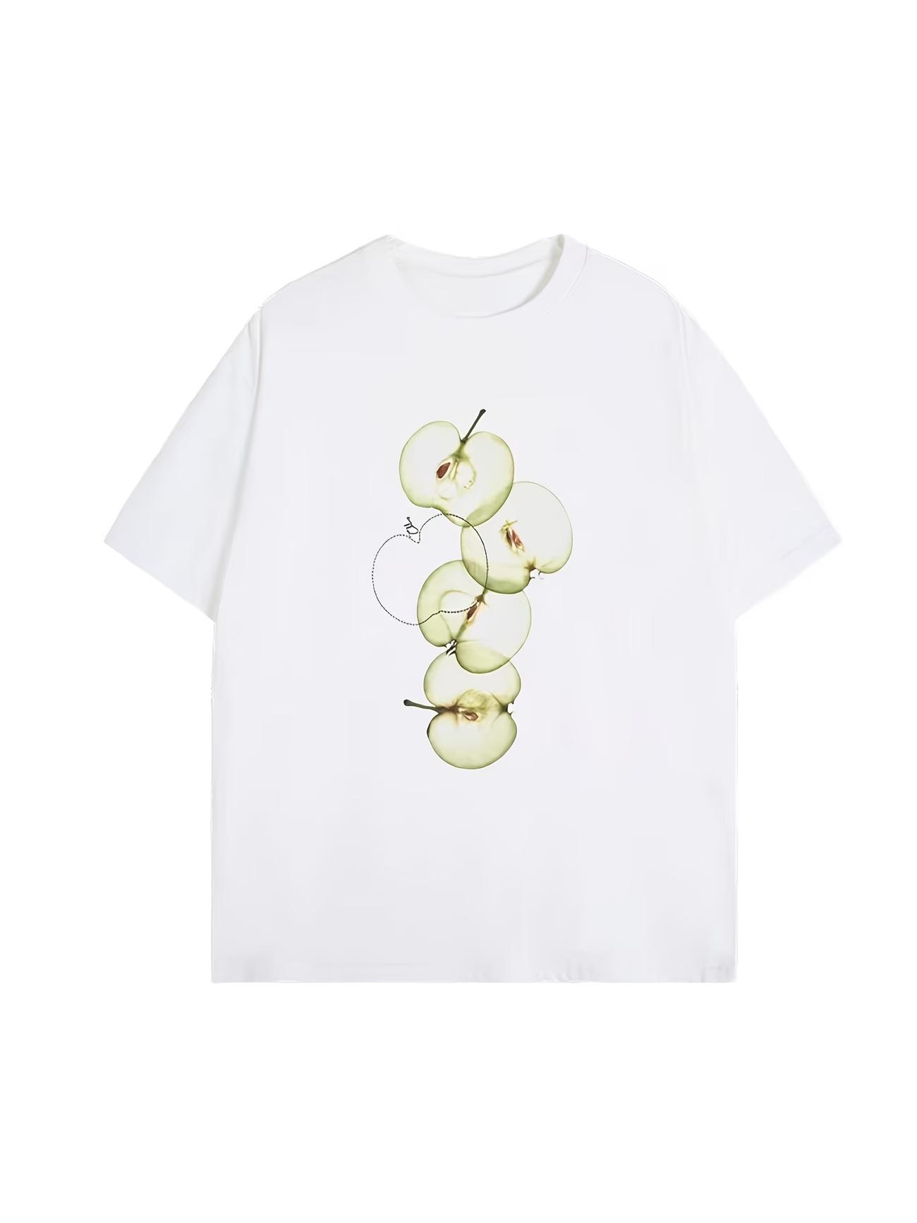 Cute Tomato Cat Graphic TShirt Women Funny Cartoon Animal Print Tee Summer Short Sleeve Casual Loose Fashion Top S