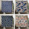 Japanese-style Flowers Birds Shower Curtains Plum Blossom Bathroom Curtain Frabic Waterproof Polyester Bath Curtain With Hooks
