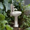 Yousheng Miniature Bathroom Sink Model, Vintage Roman Column Pedestal Round Wash Basin Dollhouse Accessory for Micro Landscape, DIY Crafts