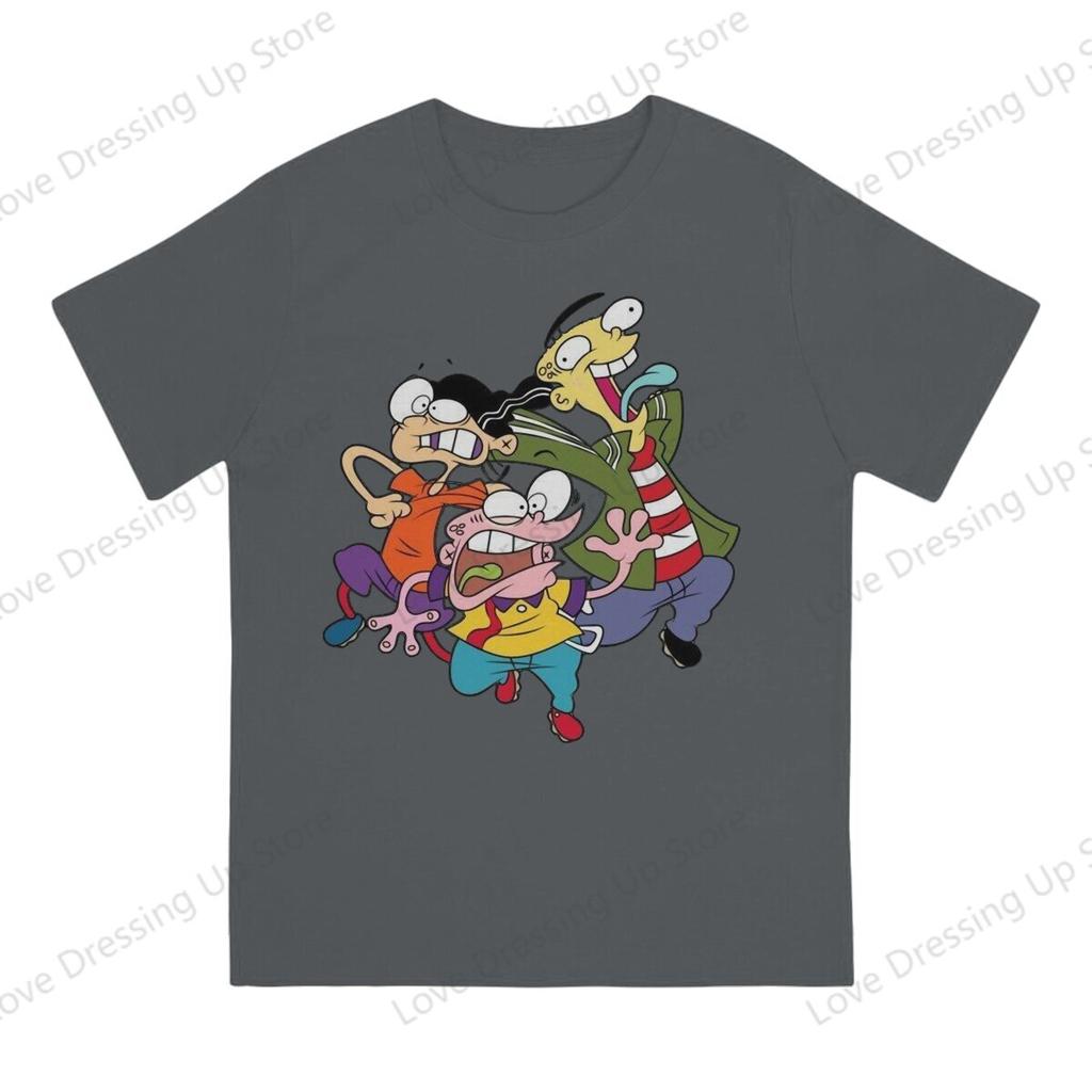 T-shirt 100% Cotone Ed Edd N Eddy Le Disavventure T-shirt Unisex Cartoon Network Anni '90 Assorbente Sudore Casual Maniche Corte S6xl