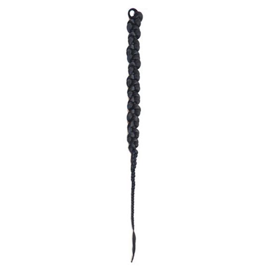 Braid Wig Smooth Realistic Natural Elastic Hair Rope Soft Hairs Styling Comfortable To Wear African Dirty Braid Long Ponytail Wig Girl Supply
