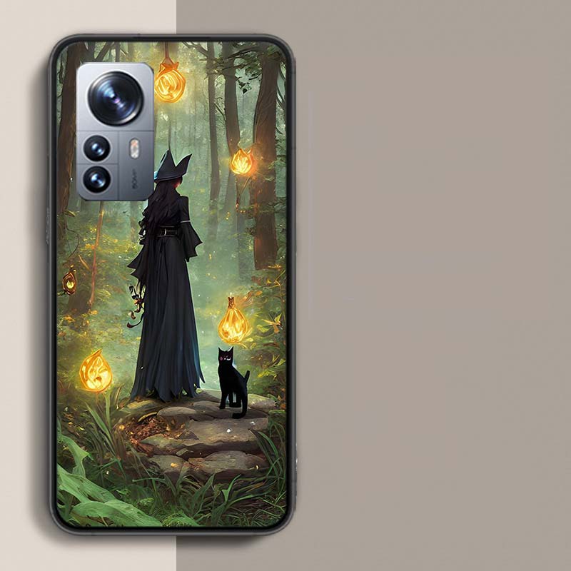 Halloween Moon Witch Horror Phone Case For Redmi Note 13 Pro Plus 14 Pro+ 12S 12 11S 11T 11E 11 10S 10 9S 9 Xiaomi Capa TPU