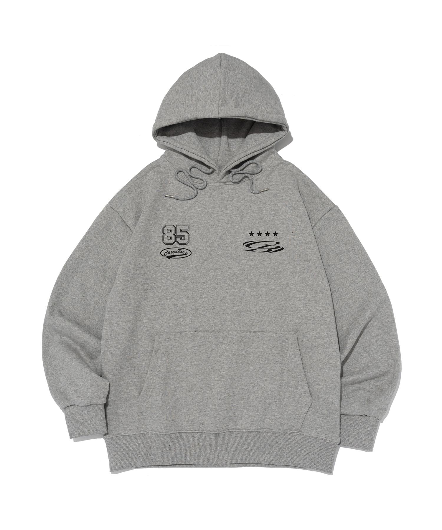Cargo Bros Star Circle Logo Oversized Hoodie (Gray) Xl (Fleece-Lined)