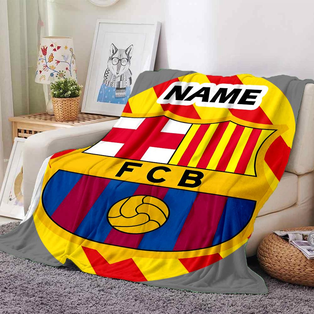 Custom Name Juventus Badge blanket for Couch & Bed, Plush Cozy Fuzzy Blanket Super Soft & Warm Blankets for Fall and Winter. 0908255