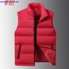 Unisex Plus Size Red Down Cotton Vest, M-8XL, Year of the Rooster, Warm Sleeveless Jacket for Autumn/Winter