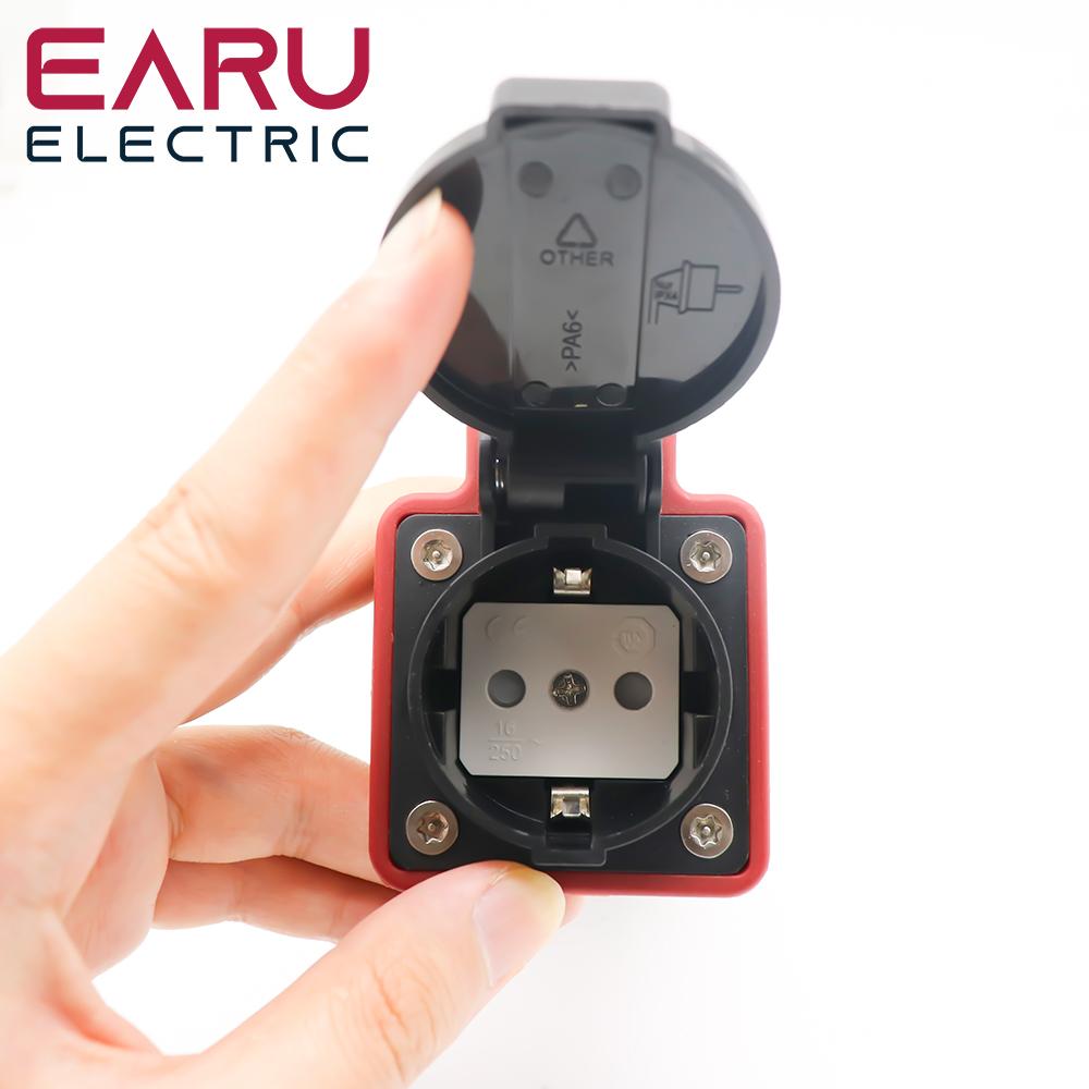 Portable EV Charging Adapter 220V Type 2 Male Plug to Schuko Socket Converter for EV Charger Schuko Plug